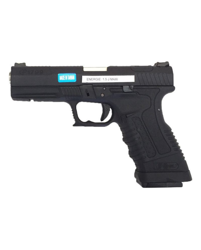 WE - GP1799 T5 GBB Gaz - 0,9 joule - NOIR/SILVER/NOIR
