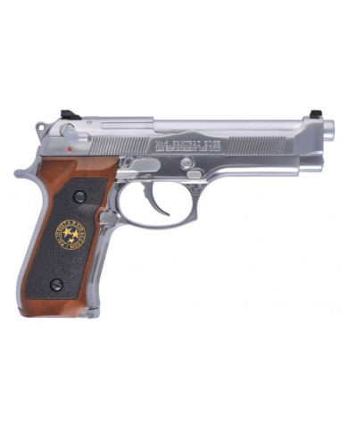 WE - M92 SAMURAÏ EDGE BIOHAZARD GBB gaz - 0,9 joule - SILVER