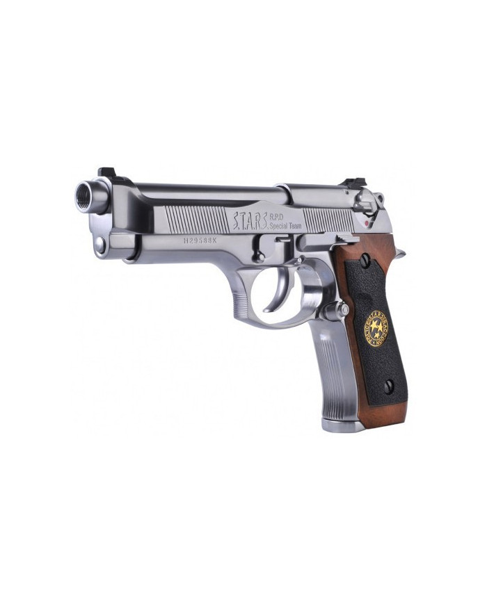 WE - M92 SAMURAÏ EDGE BIOHAZARD GBB gaz - 0,9 joule - SILVER