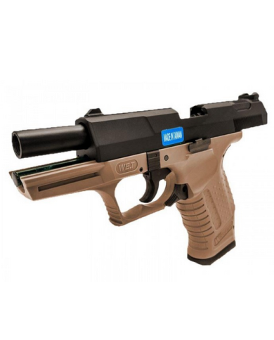 WE - P99 KRATOS "GOD OF WAR" compact GBB Gaz - 0,9 joule - TAN
