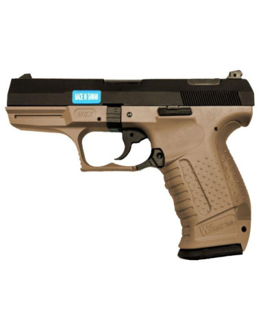WE - P99 KRATOS "GOD OF WAR" compact GBB Gaz - 0,9 joule - TAN