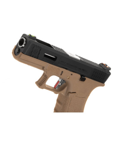 WE - S17 G-FORCE T2 GBB Gaz - 0,9 Joule - NOIR/SILVER/TAN