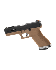 WE - S17 G-FORCE T2 GBB Gaz - 0,9 Joule - NOIR/SILVER/TAN
