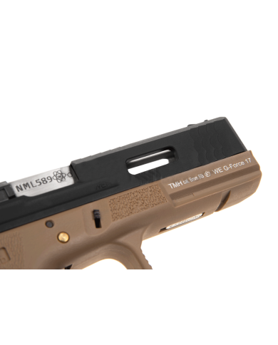 WE - S17 G-FORCE T2 GBB Gaz - 0,9 Joule - NOIR/SILVER/TAN