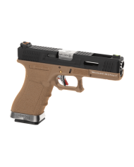 WE - S17 G-FORCE T2 GBB Gaz - 0,9 Joule - NOIR/SILVER/TAN