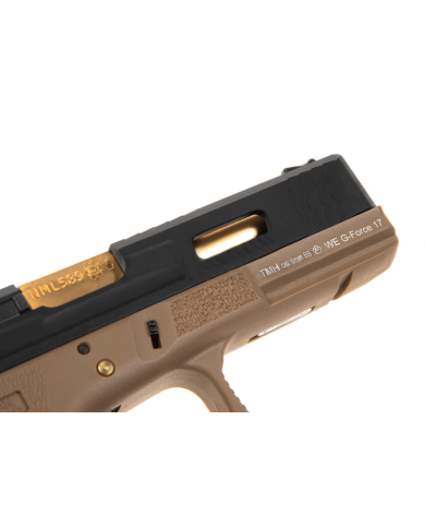 WE - S17 G-FORCE T6 GBB Gaz - 0,9 Joule - NOIR/OR/NOIR