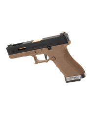 WE - S17 G-FORCE T6 GBB Gaz - 0,9 Joule - NOIR/OR/NOIR