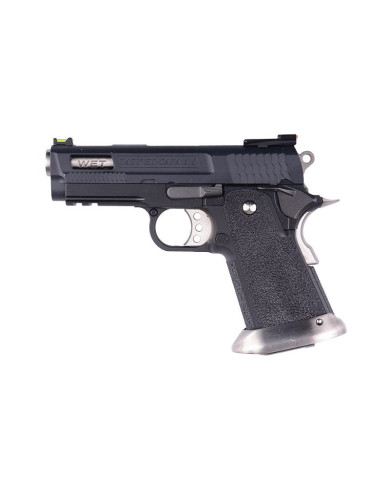 WE - Réplique Pistolet Airsoft Hi-capa 3.8 FORCE Brontosaurus GBB gaz - 1 joule - NOIR