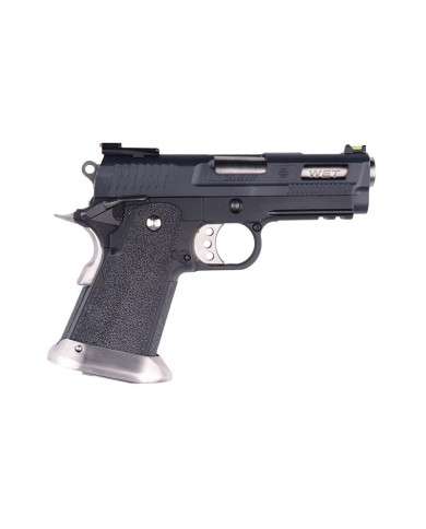 WE - Réplique Pistolet Airsoft Hi-capa 3.8 FORCE Brontosaurus GBB gaz - 1 joule - NOIR