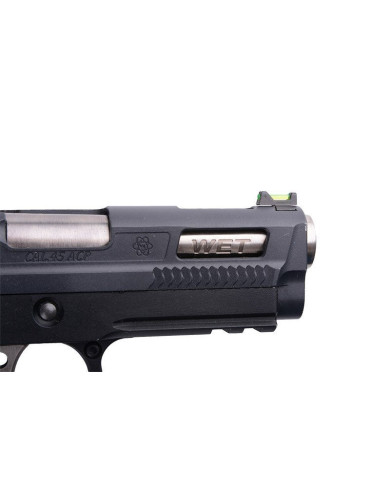 WE - Réplique Pistolet Airsoft Hi-capa 3.8 FORCE Brontosaurus GBB gaz - 1 joule - NOIR