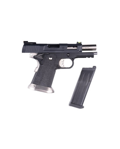 WE - Réplique Pistolet Airsoft Hi-capa 3.8 FORCE Brontosaurus GBB gaz - 1 joule - NOIR