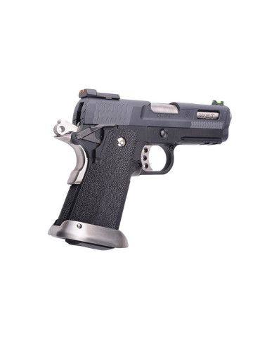 WE - Réplique Pistolet Airsoft Hi-capa 3.8 FORCE Brontosaurus GBB gaz - 1 joule - NOIR