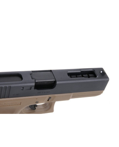 WE - Réplique Pistolet Airsoft G18C Gen 3 GBB Gaz - semi/full auto - NOIR