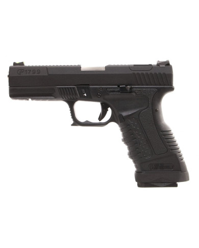 WE - GP1799 T5 GBB Gaz - 0,9 joule - NOIR/SILVER/NOIR