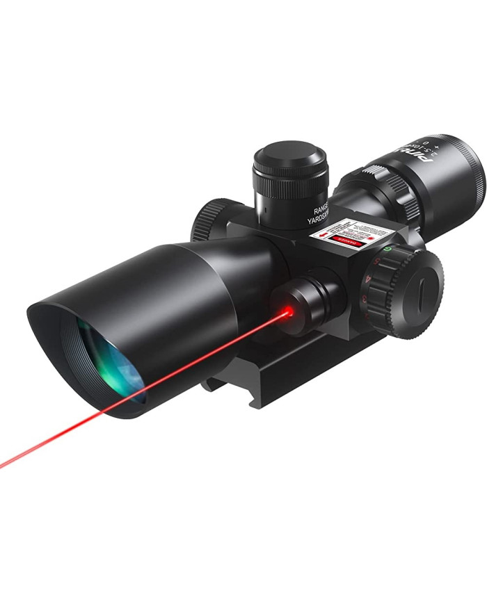 Lunette de visée ACCURATE 2.5-10X40 avec laser rouge 