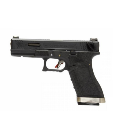 Réplique Pistolet Airsoft S18 G-FORCE T5 GBB/Gaz (Noir/Argent/Noir) WE