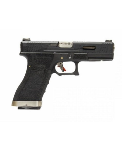Réplique Pistolet Airsoft S18 G-FORCE T5 GBB/Gaz (Noir/Argent/Noir) WE