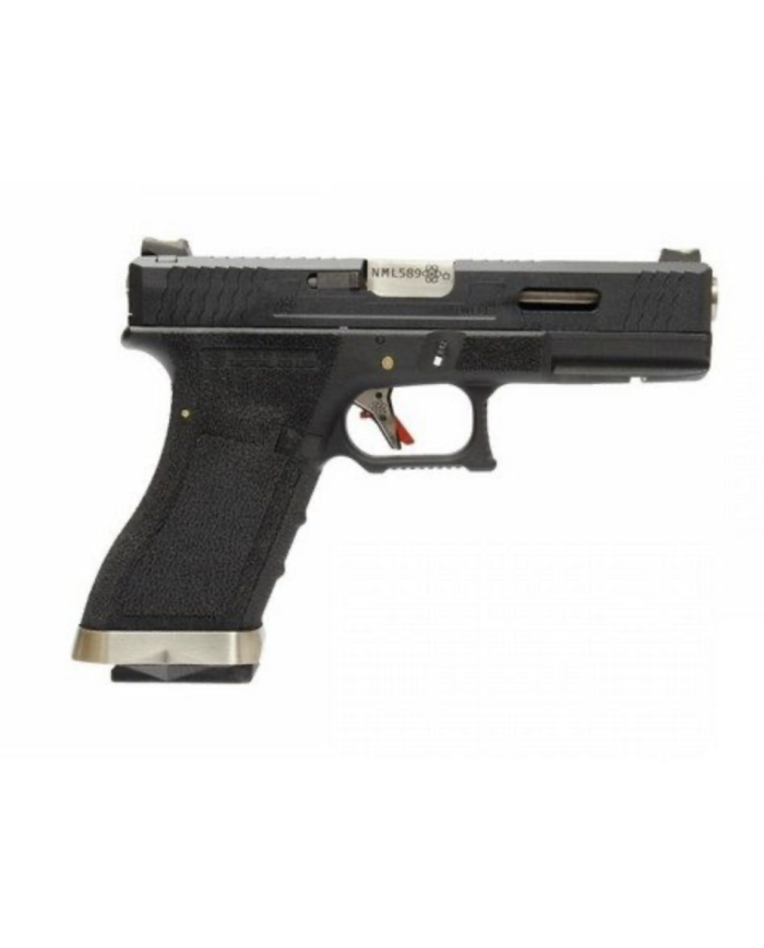 Réplique Pistolet Airsoft S18 G-FORCE T5 GBB/Gaz (Noir/Argent/Noir) WE