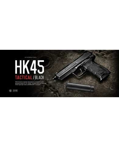 Réplique Pistolet Airsoft HK45 TACTICAL GBB/Gaz (Noir) TOKYO MARUI