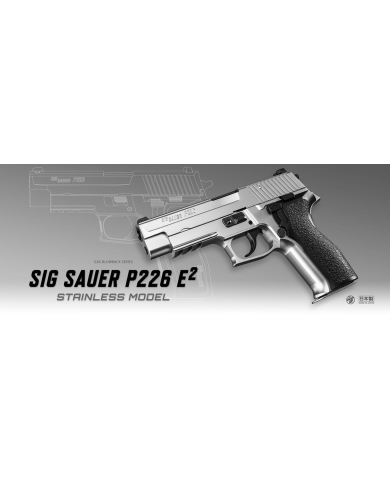 Réplique Pistolet Airsoft Sig Sauer P226 E2 GBB/Gaz (Stainless Model) TOKYO MARUI