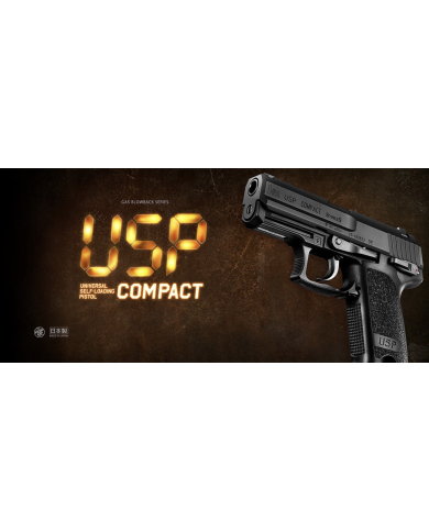 Réplique Pistolet Airsoft USP COMPACT GBB/Gaz (Noir) TOKYO MARUI