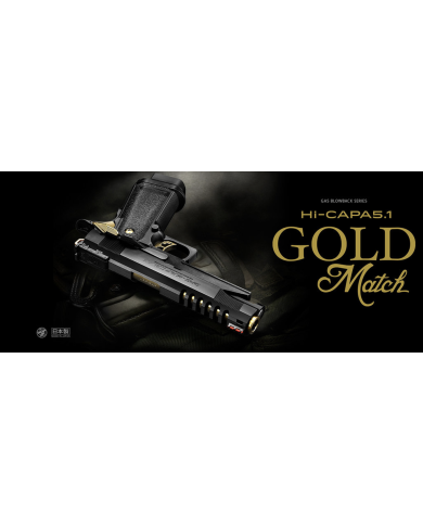 Réplique Pistolet Airsoft Hi-Capa 5.1 Gold Match GBB/Gaz TOKYO MARUI