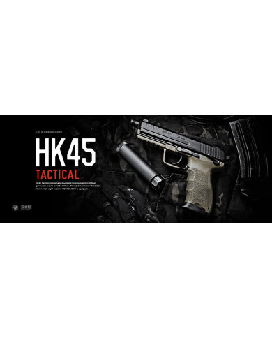Réplique Pistolet Airsoft HK45 TACTICAL GBB/Gaz (Tan) TOKYO MARUI