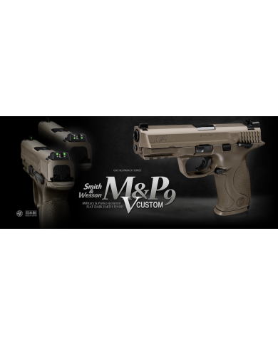 Réplique Pistolet Airsoft M&P9 V Custom GBB/Gaz (Tan) TOKYO MARUI