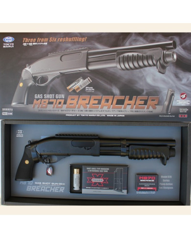 Réplique Fusil à Pompe Airsoft Gaz 3/6 billes M870 BREACHER TOKYO MARUI