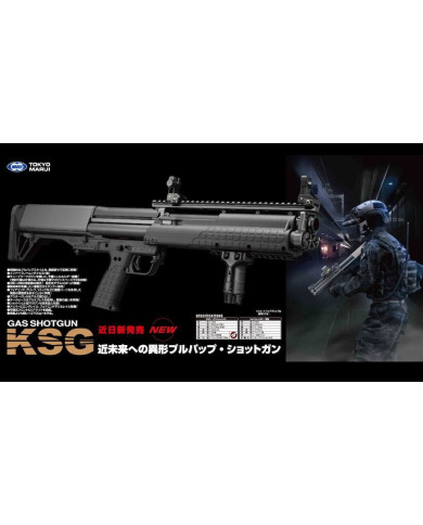 Réplique Fusil à pompe Airsoft à Gaz KSG 3/6 billes TOKYO MARUI