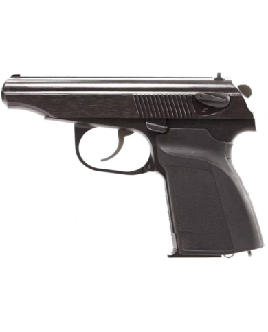 Réplique Pistolet Airsoft Makarov avec silencieux Gbb/Gaz (Noir)  WE