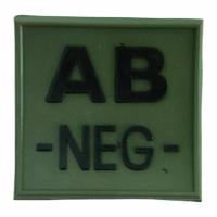 PATCH / ECUSSON 3D PVC SCRATCH GROUPE SANGUIN AB- NEG NEGATIF 5 X 5 CM VERT