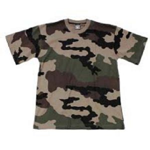 TEE SHIRT CAMOUFLAGE ENFANT COL ROND ET MANCHES COURTES TAILLE 10-12 ANS