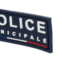 PRECO : BANDE IDENTIICATION A SCRATCH POUR POITRINE (PETIT MODELE) EN GOMME BLEU BLANC ROUGE - POLICE MUNICIPALE