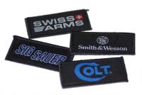 KIT 4 PATCHES ECUSSONS COLT / SWISS ARMS / SIG SAUER / SMITH & WESSON FIXATION SCRATCH