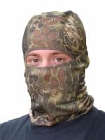 CAGOULE - MASQUE MODULABLE 1 TROU 100% POLYESTER FIN CAMOUFLAGE MANDRA WOOD