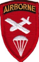 ECUSSON OU PATCH US ARMY AIRBORNE ROUGE BRODE THERMO COLLANT