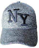 CASQUETTE BASEBALL GRIS FONCE CHINE BRODEE DES INITIALES NY (NEW YORK)