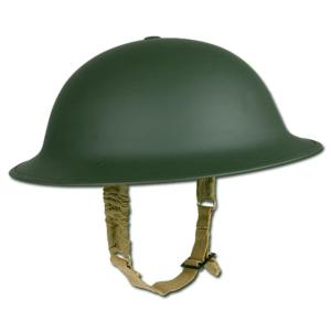 CASQUE MILITAIRE ANGLAIS " BRODIE " MK2 METAL VERT OLIVE ( REPRODUCTION )