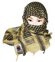 SHEMAGH / KEFFIEH / CHECHE / FOULARD AFGHAN TACTICAL OPS 100% COTON TAN 100 X 100 CM