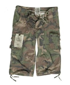 PANTACOURT AIR COMBAT MULTI POCHES CAMOUFLAGE WOODLAND DELAVE