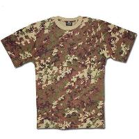 TEE SHIRT CAMOUFLAGE VEGETATO WOODLAND COL ROND ET MANCHES COURTES