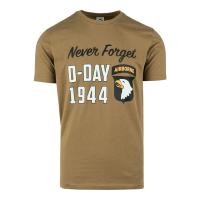 TEE SHIRT MANCHES COURTES NEVER FORGET D-DAY 1944 AIRBORNE FOSTEX