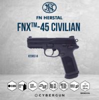 FN HERSTAL FNX-45  CIVILIAN GAS BLOWBACK NOIR  CULASSE METAL HOP UP AJUSTABLE 1 JOULE