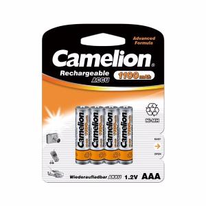 BLISTER DE 4 PILES ACCUS RECHARGEABLES NI-MH 1.2V 1100 MAH AAA R03 CAMELION