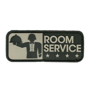 ECUSSON / PATCH RECTANGULAIRE ROOM SERVICE SWAT NOIR ET GRIS CLAIR MSM