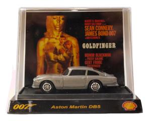 VOITURE MINIATURE COLLECTION SHELL ECHELLE 1/64EME JAMES BOND 007 - GOLDFINGER - ASTON MARTIN DB5