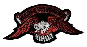 PATCH / ECUSSON TISSU THERMOCOLLANT AIGLE HARLEY OWNERS (PROPRIETAIRES DE MOTO HARLEY DAVIDSON)