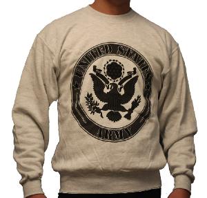 SWEAT SHIRT GRINE CHINE IMPRIME LOGO US ARMY TAILLE M