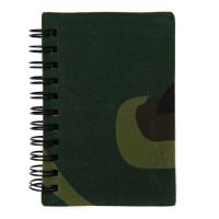BLOC NOTE / CARNET / CALEPIN A SPIRALE FORMAT A6 50 PAGES COUVERTURE CAMO WOODLAND